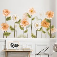 Pastoral Style Yellow And White Flowers Skirting Wall Stickers main image 5