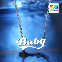 Fashion New Stainless Steel Letter Necklace main image 3