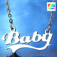 Fashion New Stainless Steel Letter Necklace main image 5