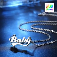 Fashion New Stainless Steel Letter Necklace main image 6