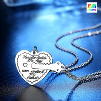 New Stainless Steel Heart Lock Necklace main image 3