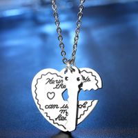 New Stainless Steel Heart Lock Necklace main image 5