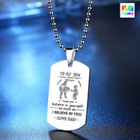 To My Son Never Forget That I Love You Stainless Steel Necklace main image 1