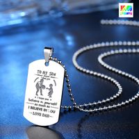 To My Son Never Forget That I Love You Stainless Steel Necklace main image 3