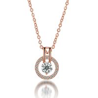 Fashion Copper Diamond Starry Sky Pendant Necklace main image 1