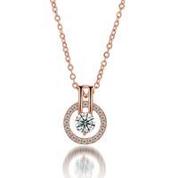 Fashion Copper Diamond Starry Sky Pendant Necklace main image 2