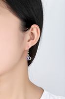 Korean Simple Copper Gold Inlaid Zircon Earrings main image 6
