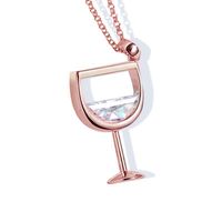 Streetwear Wine Glass Copper Plating Pendant Necklace sku image 3