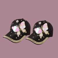 Korean Fashion Sequined Butterfly Baseball Cap main image 1