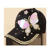 Korean Fashion Sequined Butterfly Baseball Cap main image 6
