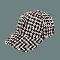 Korean Fashion Houndstooth Pattern Baseball Cap sku image 1