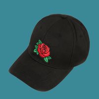 Black Fashion Embroidery Rose Baseball Cap sku image 3