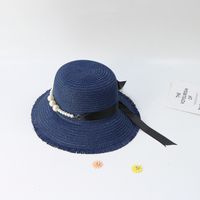 Nuevo Sombrero Infantil De Paja Con Flecos De Perlas sku image 4