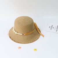 Nuevo Sombrero Infantil De Paja Con Flecos De Perlas sku image 1
