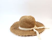 Outdoor Sun Protection Lace Straw Hat sku image 2