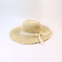 Outdoor Sun Protection Lace Straw Hat sku image 4