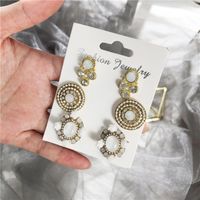 Bohemian Alloy Diamond Earrings Set main image 5