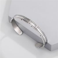 Titanium Steel Simple Open Bracelet main image 5