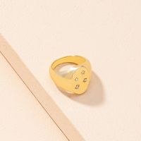 Simple Retro Diamond Five-pointed Star Ring main image 2