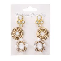 Bohemian Alloy Diamond Earrings Set sku image 1