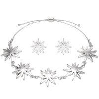 Sun Flower Bracelet Earrings Set sku image 1