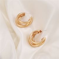 Frosted Multilayer Earrings sku image 1