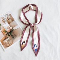 Simple New Long Narrow Silk Scarf sku image 9