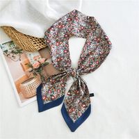 Women's Simple Style Commute Color Block Polyester Printing Silk Scarf sku image 6