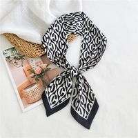 Women's Simple Style Commute Color Block Polyester Printing Silk Scarf sku image 16
