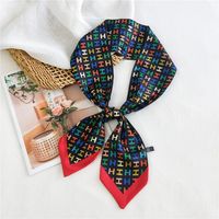Women's Simple Style Commute Color Block Polyester Printing Silk Scarf sku image 17