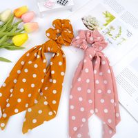 Simple Polka Dot Long Streamer Hair Scrunchies main image 5