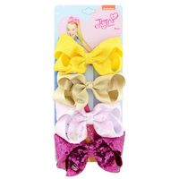 New Fashion Sequined Bow Baby Hairpin Set main image 5