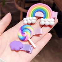 New Korean Cute Rainbow Hairpin Set main image 4