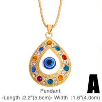 Collar De Diamantes De Ojos Azules De Turquía De Aleación De Moda sku image 1