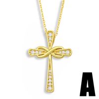 Fashion Heart-shaped Cross Necklace sku image 1
