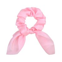 Cross-border New Arrival Streamer Hair Tie Simple Rabbit Ears Hair Rope 12 Colors Solid Color Satin Tassel Knotted Large Intestine Ring Headdress sku image 8