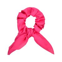 Cross-border New Arrival Streamer Hair Tie Simple Rabbit Ears Hair Rope 12 Colors Solid Color Satin Tassel Knotted Large Intestine Ring Headdress sku image 6