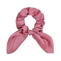Cross-border New Arrival Streamer Hair Tie Simple Rabbit Ears Hair Rope 12 Colors Solid Color Satin Tassel Knotted Large Intestine Ring Headdress sku image 11