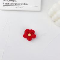 Fashion Simple Red Flower Hair Ring Set sku image 2