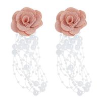 Boucles D&#39;oreilles De Perles Roses Exquises main image 6