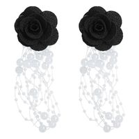 Exquisite Rose Pearl Earrings sku image 2