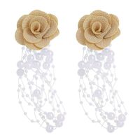 Exquisite Rose Pearl Earrings sku image 6