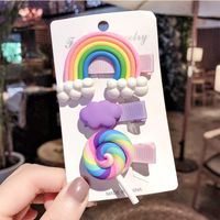 Neues Koreanisches Niedliches Regenbogen-haarnadel-set sku image 3