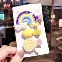New Korean Cute Rainbow Hairpin Set sku image 2