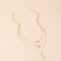 Simple Geometric Zircon Multilayer Necklace main image 5