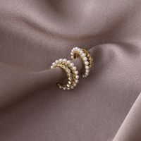 Fashion Diamond Pearl Ear Clip main image 3