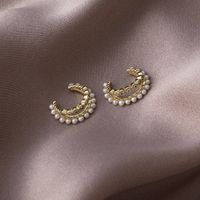 Fashion Diamond Pearl Ear Clip sku image 1