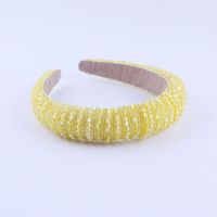 New Fashion Korean Sponge Crystal Rice Beads Hair Band sku image 9