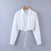 Wholesale White Strap Short Shirt sku image 4