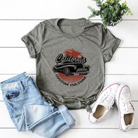 Car Pattern Printed Cotton Short-sleeved T-shirt main image 2